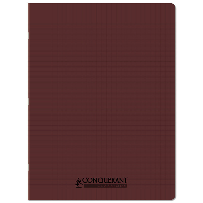 CAHIER PP MARRON 24X32 96P SEYES 90G PIQURE